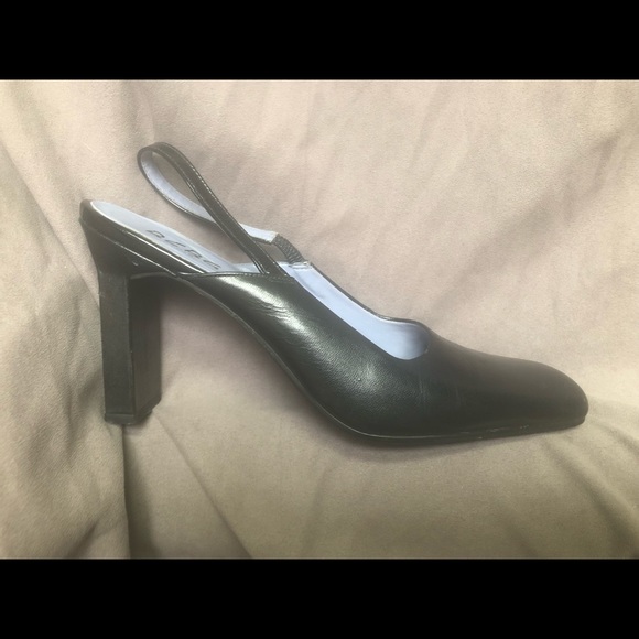 Size 7/37, BCBG block heeled slingback heels. - Picture 2 of 3